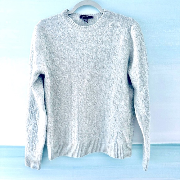 🍁🍂Preppy-Core Cable-Knit Cashmere Blend Sweater - Picture 1 of 11